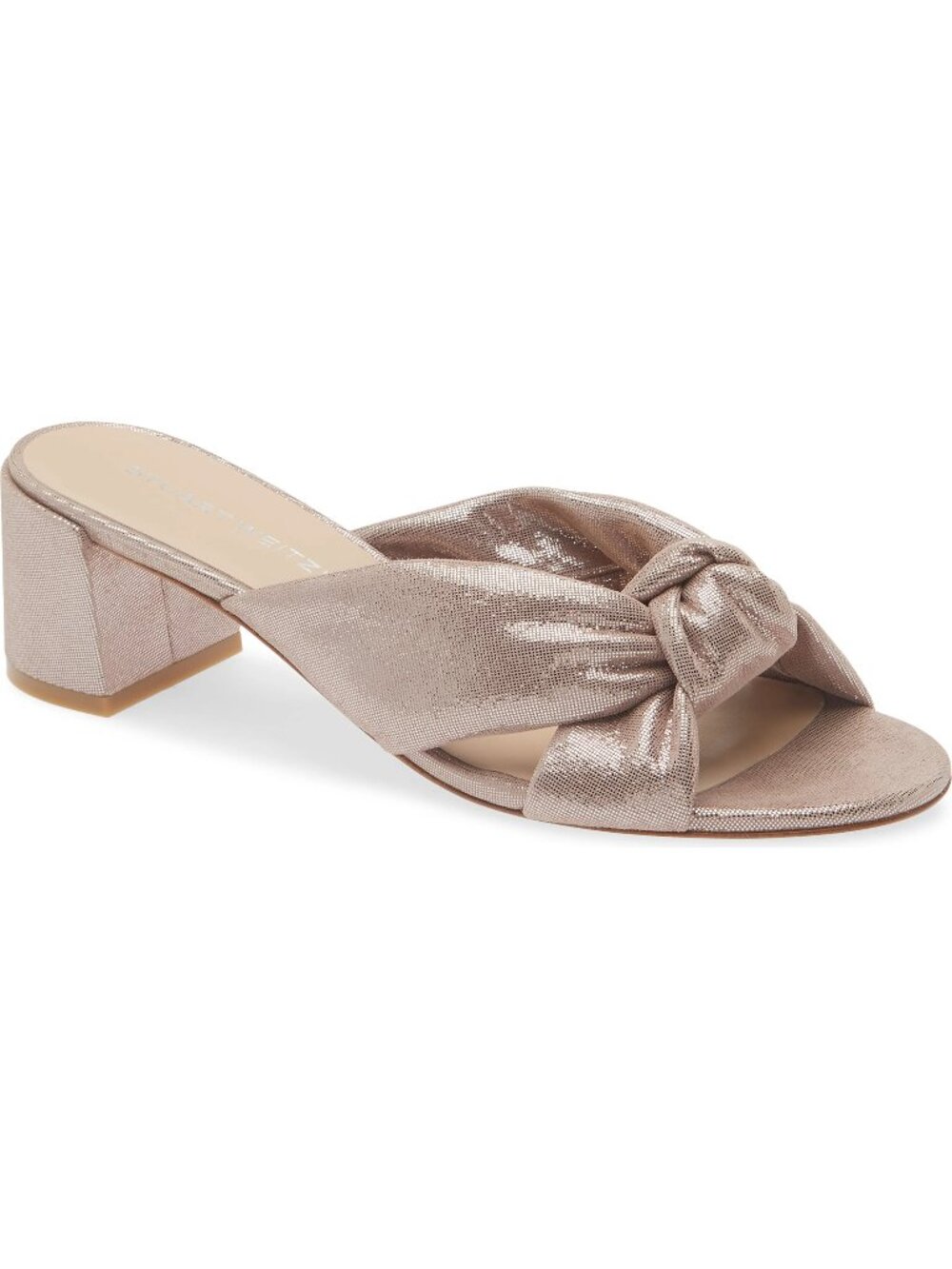 Stuart Weitzman $495 Soplaya Block Slide 50 Sandal Blushful Sz 10 NIB!